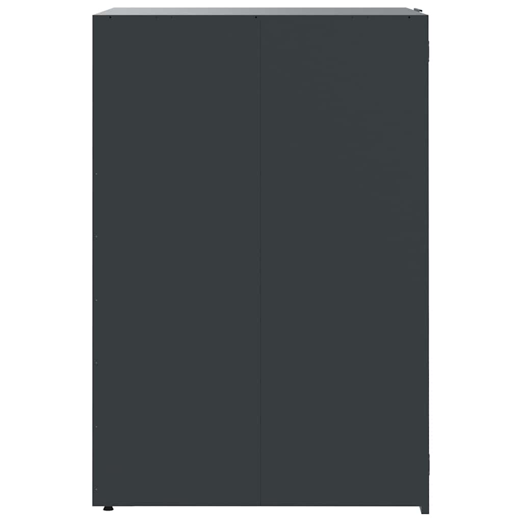 Abrigo para 3 caixotes do lixo 207x79x117 cm aço antracite