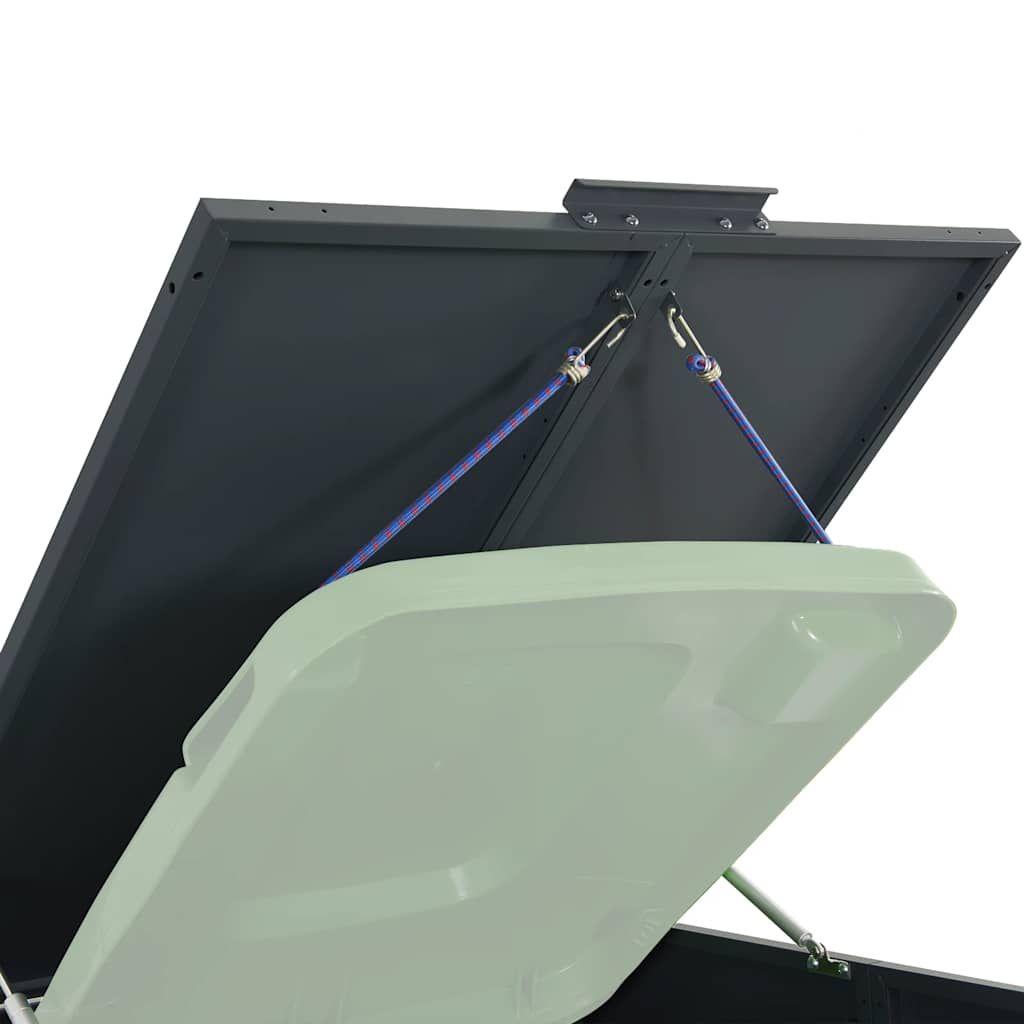 Abrigo para 3 caixotes do lixo 207x79x117 cm aço antracite