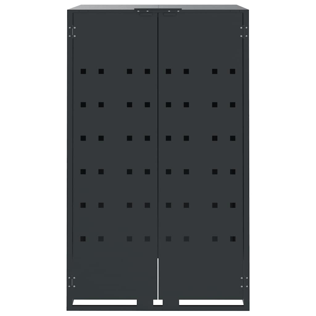 Abrigo para 4 caixotes do lixo 276x79x117 cm aço antracite