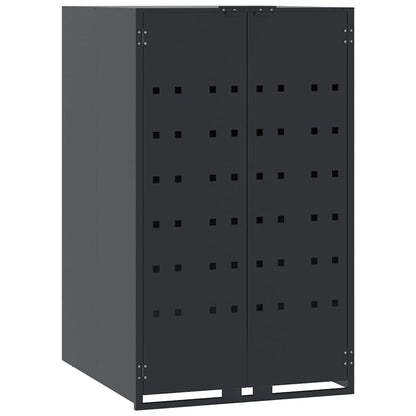Abrigo para 5 caixotes do lixo 345x79x117 cm aço antracite