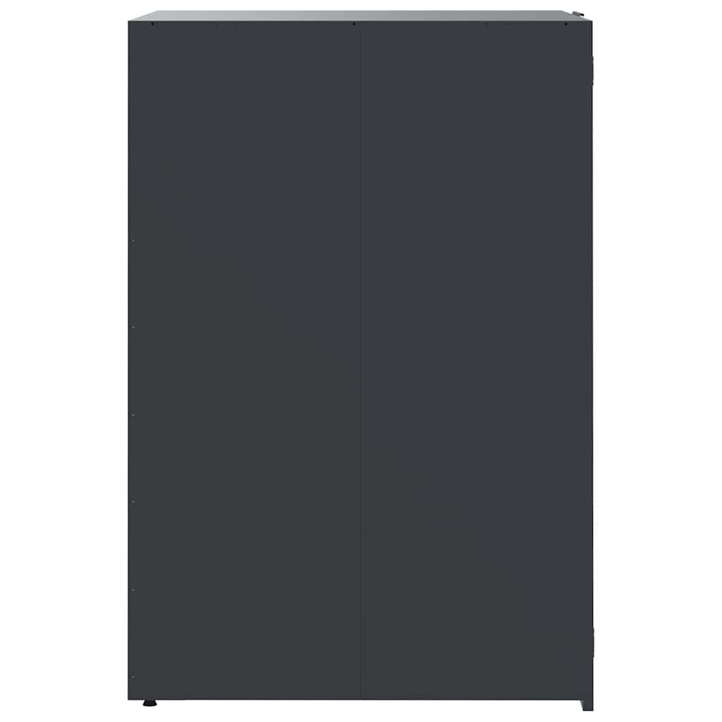 Abrigo para 5 caixotes do lixo 345x79x117 cm aço antracite