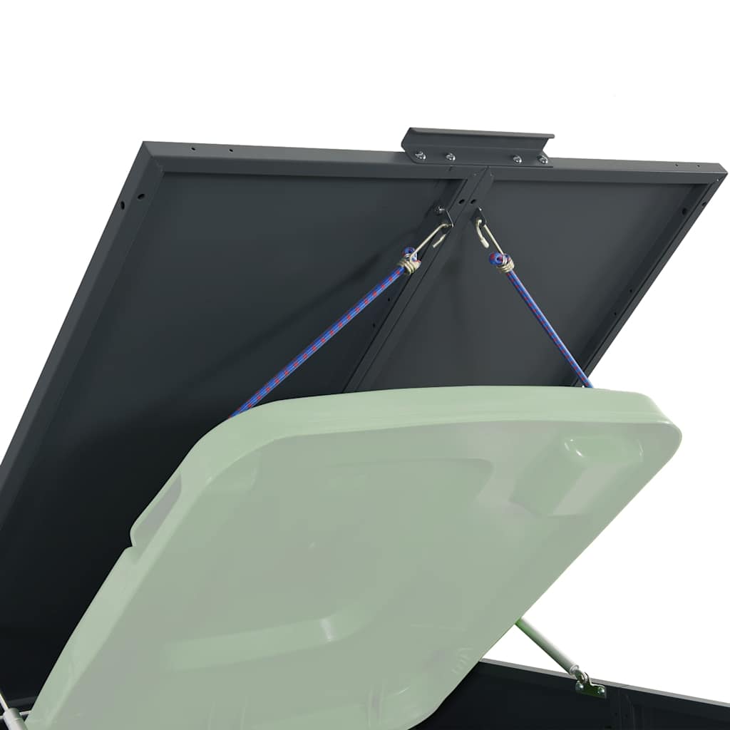 Abrigo para 5 caixotes do lixo 345x79x117 cm aço antracite