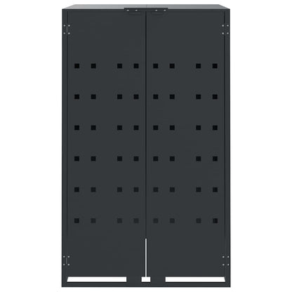 Abrigo para 6 caixotes do lixo 414x79x117 cm aço antracite
