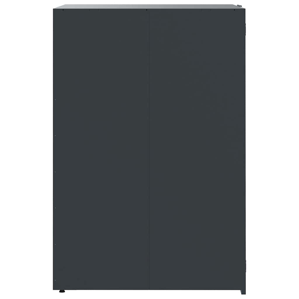 Abrigo para 6 caixotes do lixo 414x79x117 cm aço antracite