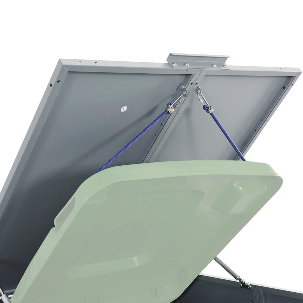 Abrigo para 3 caixotes do lixo 207x79x117 cm aço cinzento