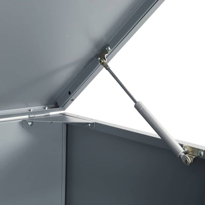 Abrigo para 4 caixotes do lixo 276x79x117 cm aço cinzento