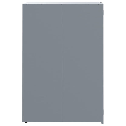 Abrigo para 5 caixotes do lixo 345x79x117 cm aço cinzento