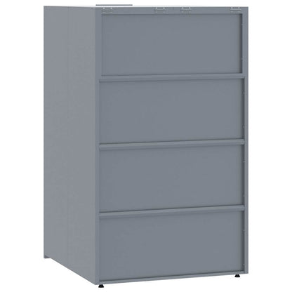 Abrigo para 5 caixotes do lixo 345x79x117 cm aço cinzento