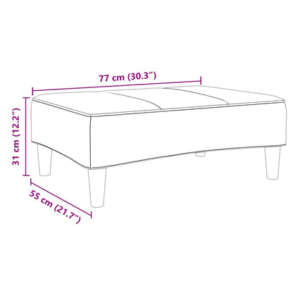 Apoio de pés 77x55x31 cm tecido cinzento-claro