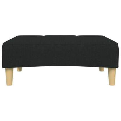 Apoio de pés 77x55x31 cm tecido preto