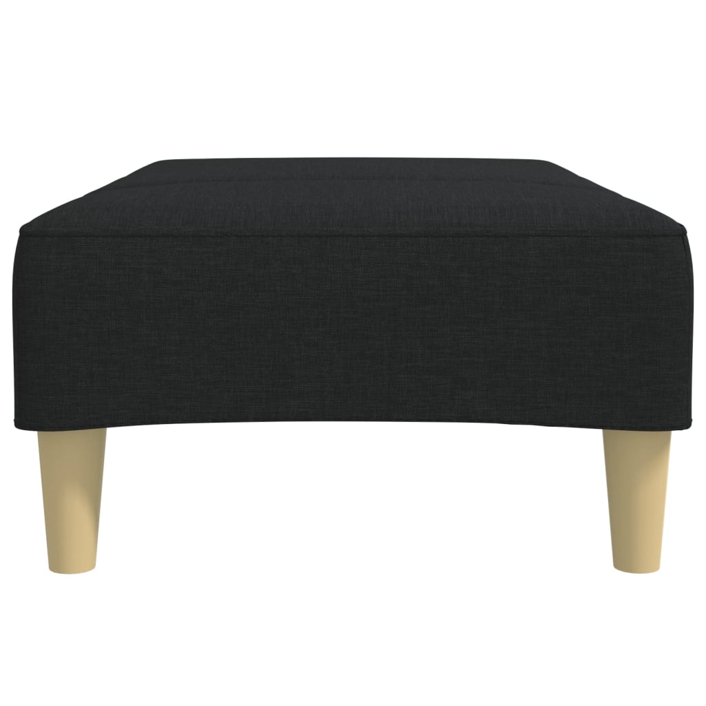 Apoio de pés 77x55x31 cm tecido preto