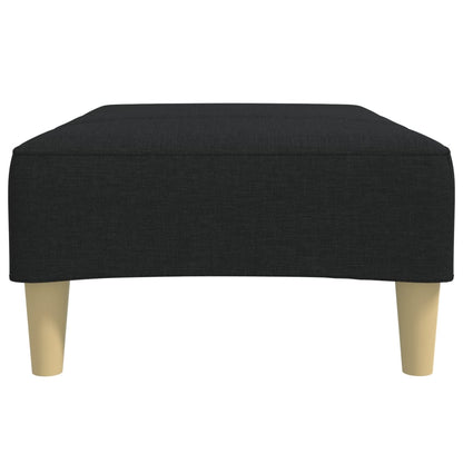 Apoio de pés 77x55x31 cm tecido preto