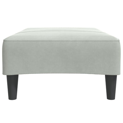 Apoio de pés 77x55x31 cm veludo cinzento-claro