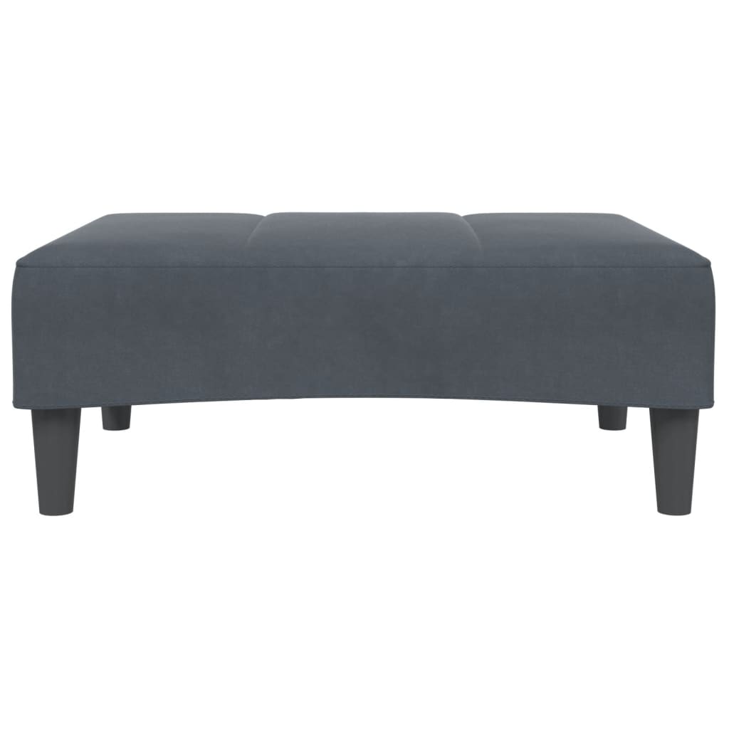 Apoio de pés 77x55x31 cm veludo cinzento-escuro