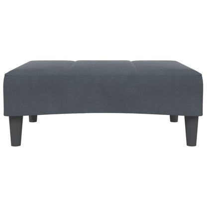 Apoio de pés 77x55x31 cm veludo cinzento-escuro