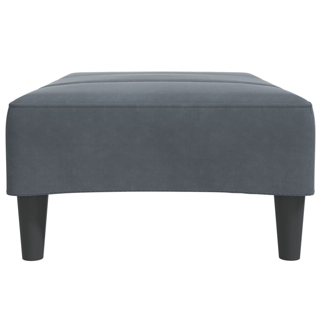 Apoio de pés 77x55x31 cm veludo cinzento-escuro