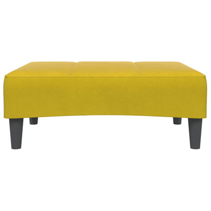 Apoio de pés 77x55x31 cm veludo amarelo