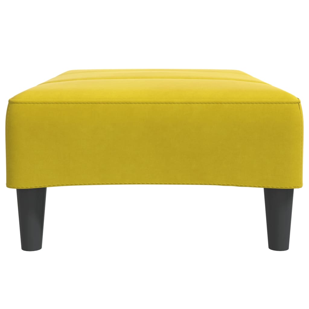 Apoio de pés 77x55x31 cm veludo amarelo
