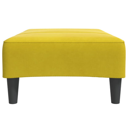 Apoio de pés 77x55x31 cm veludo amarelo