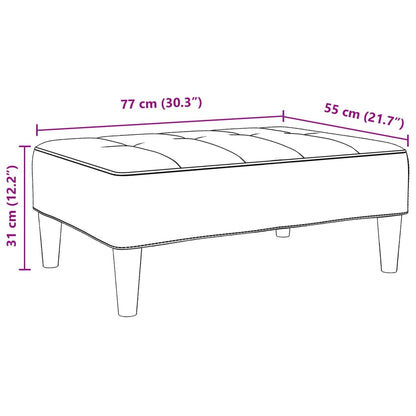 Apoio de pés 77x55x31 cm tecido cinzento-claro
