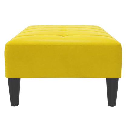 Apoio de pés 77x55x31 cm veludo amarelo