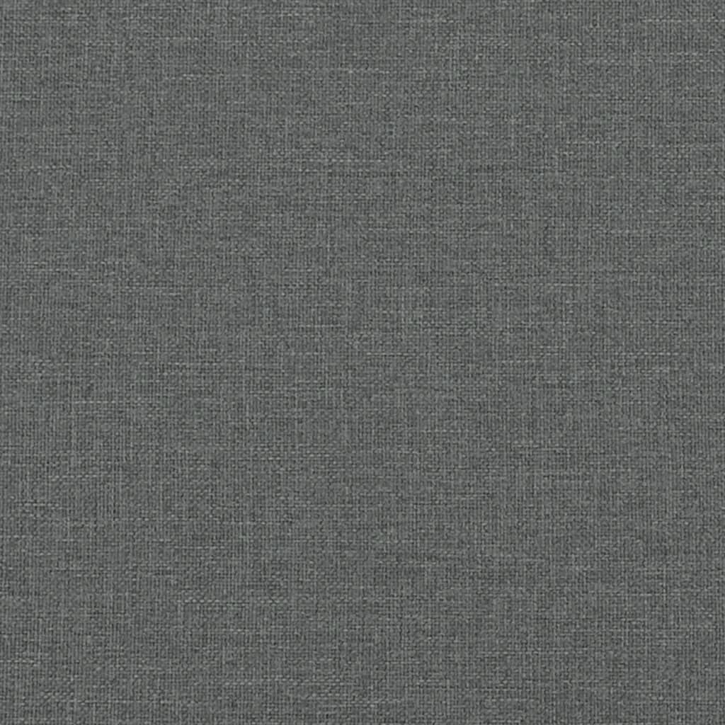 Apoio de pés 77x55x31 cm tecido cinzento-escuro