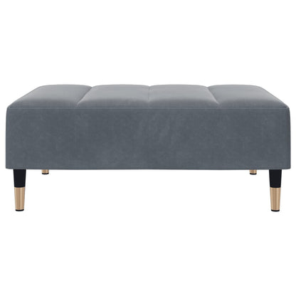 Apoio de pés 77x55x31 cm veludo cinzento-escuro