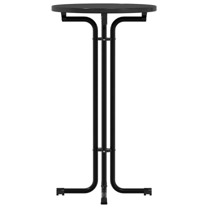 Mesa de jantar Ø60x110 cm derivados de madeira e aço preto