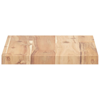 Prateleiras flutuantes 2pcs 60x20x2cm acácia maciça não tratada