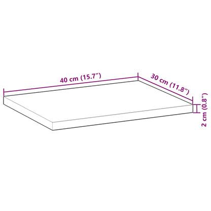 Prateleiras flutuantes 3pcs 40x30x2cm acácia maciça não tratada