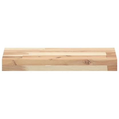 Prateleiras flutuantes 4pcs 40x20x4cm acácia maciça não tratada