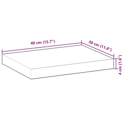 Prateleiras flutuantes 4pcs 40x30x4cm acácia maciça não tratada