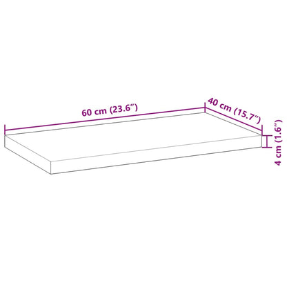 Prateleiras flutuantes 3pcs 60x40x4cm acácia maciça não tratada