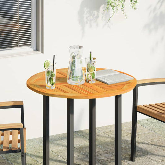 Tampo de mesa redondo Ø80x2,2 cm madeira de acácia maciça