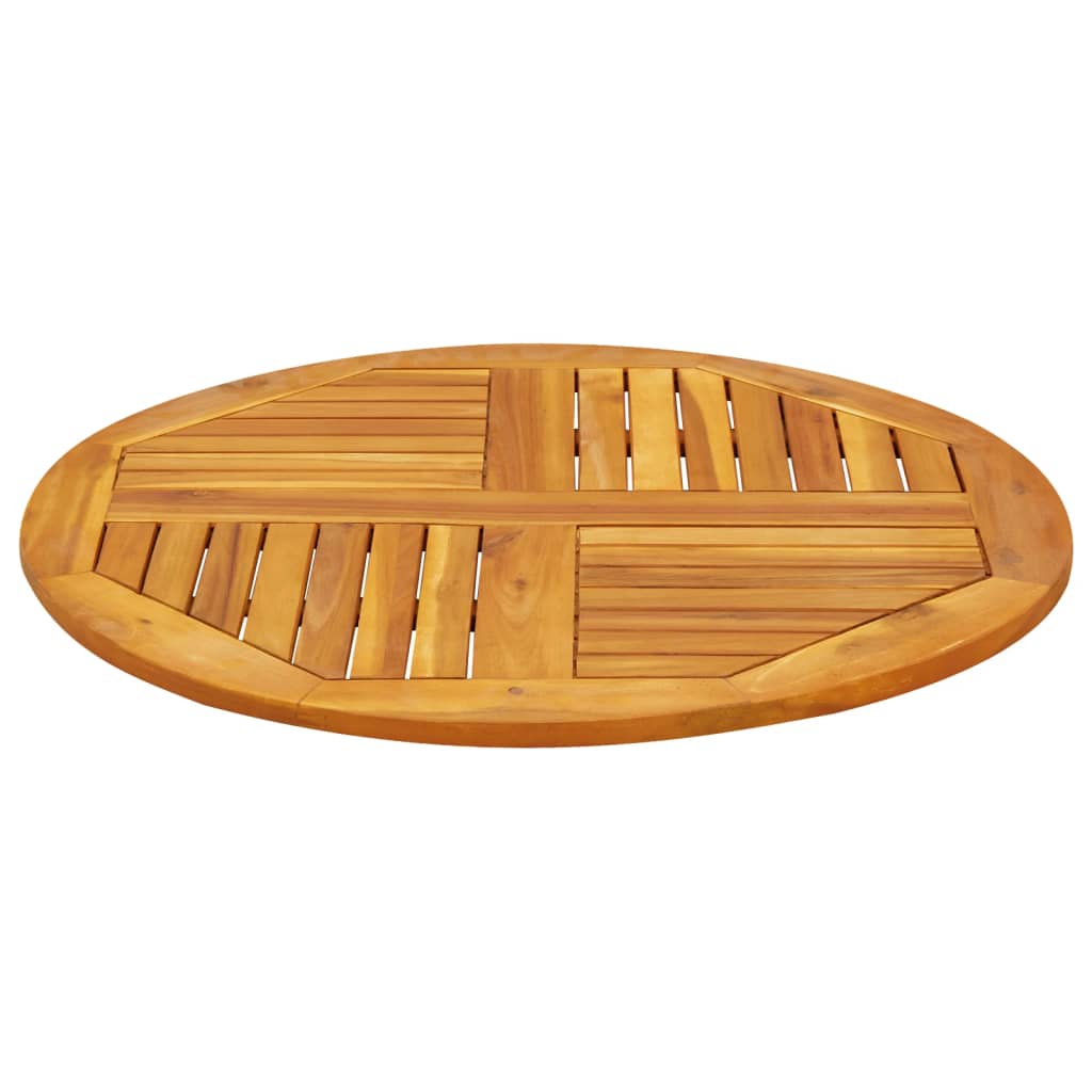 Tampo de mesa redondo Ø80x2,2 cm madeira de acácia maciça