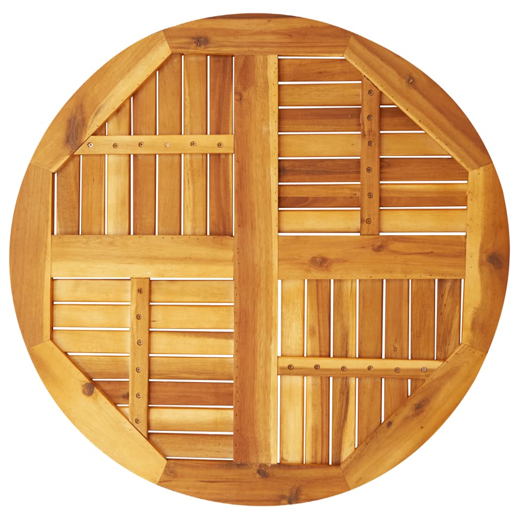 Tampo de mesa redondo Ø80x2,2 cm madeira de acácia maciça