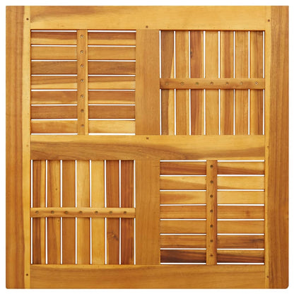 Tampo de mesa quadrado 80x80x2,2 cm madeira de acácia maciça