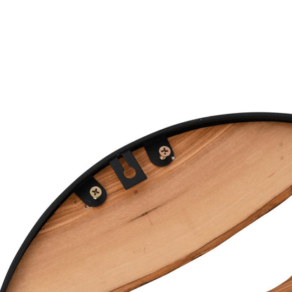 Relógio de parede Ø35 cm ferro e madeira de oliveira castanho