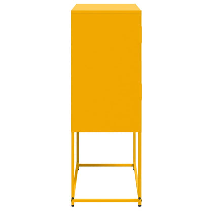 Aparador 68,5x38,5x107 cm aço amarelo mostarda