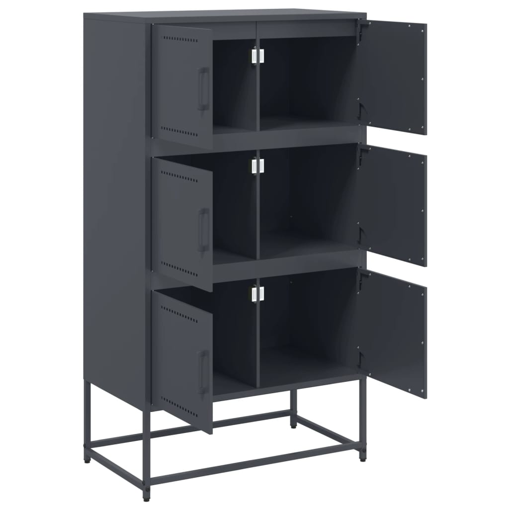 Aparador 68,5x38,5x123,5 cm aço antracite