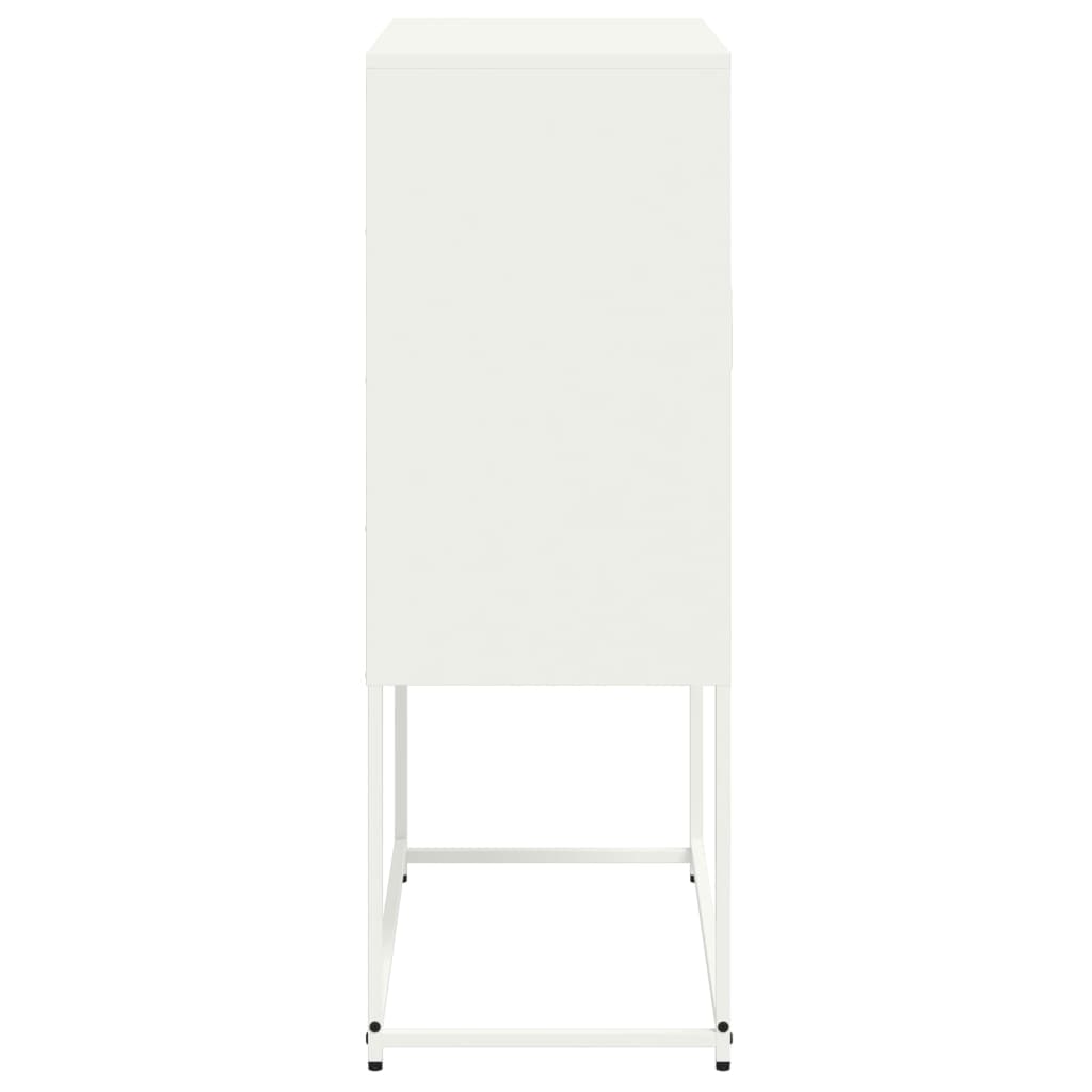 Aparador alto 68,5x38,5x107 cm aço branco