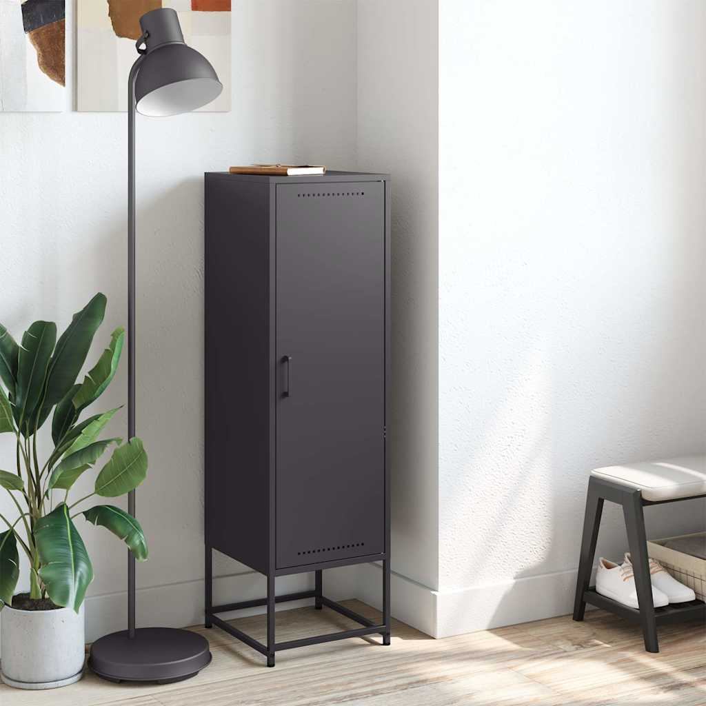 Aparador alto 36x39x123 cm aço preto