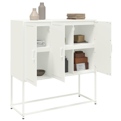Aparador alto 100,5x39x107 cm aço branco