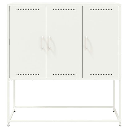 Aparador alto 100,5x39x107 cm aço branco