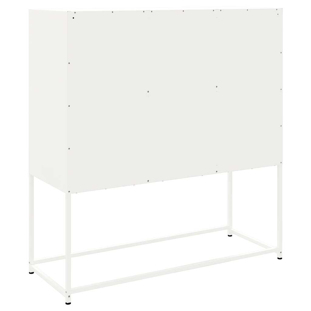 Aparador alto 100,5x39x107 cm aço branco