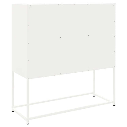 Aparador alto 100,5x39x107 cm aço branco