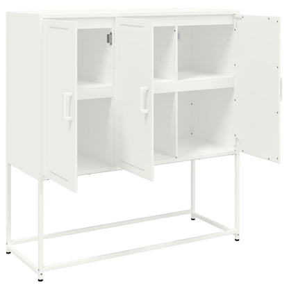 Aparador alto 100,5x39x107 cm aço branco