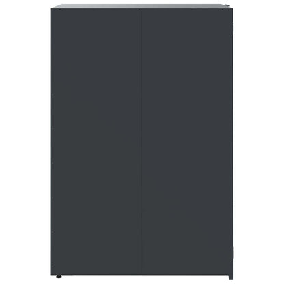Armazenamento de lixeira com rodas para lixeira individual antracite 69x79x117 cm aço