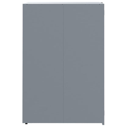Abrigo para caixote do lixo 69x79x117 cm aço cinzento