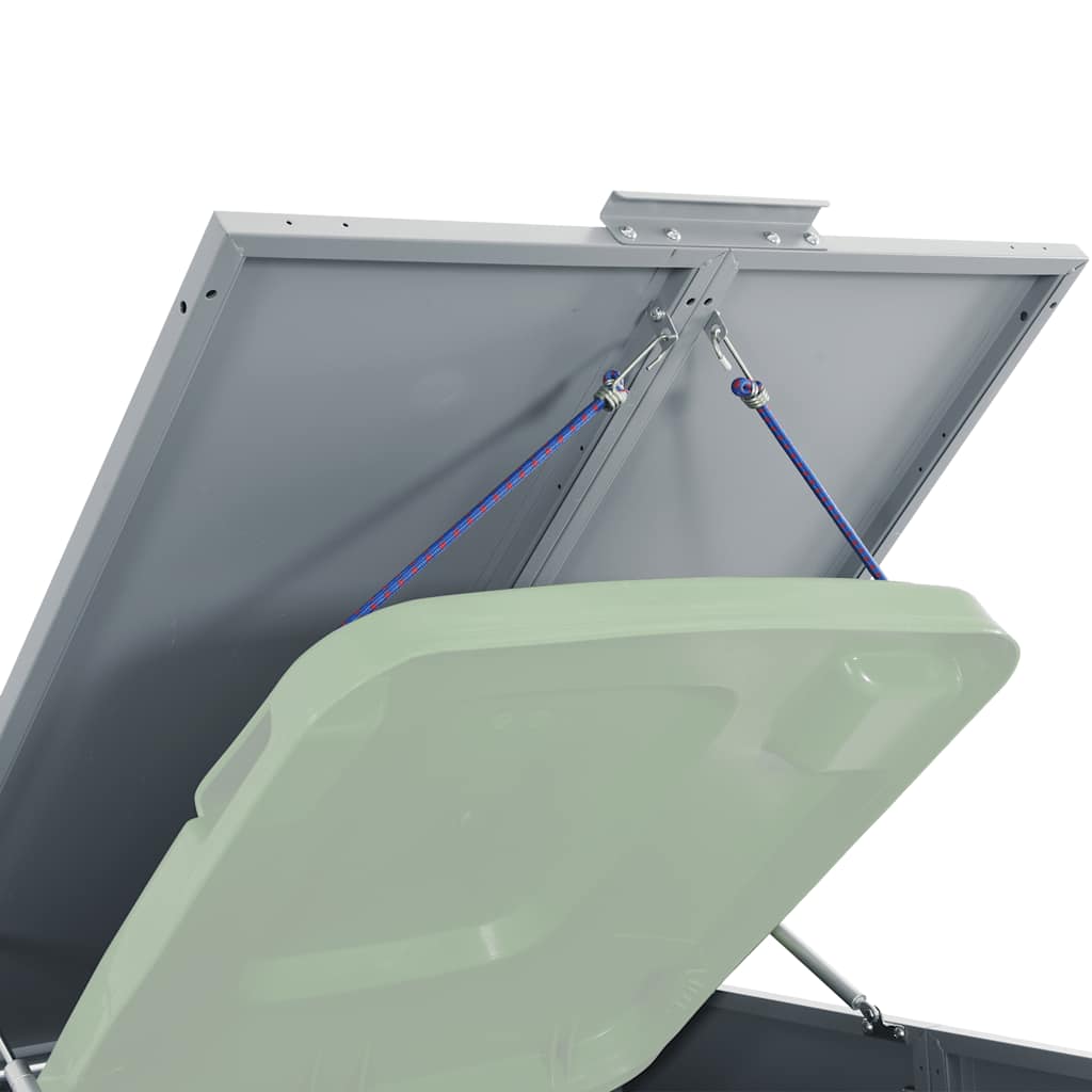 Abrigo para caixote do lixo 69x79x117 cm aço cinzento